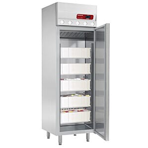 Front view of the Diamond IDS40/R6 Signle Door Fish Fridge, 400 Litres