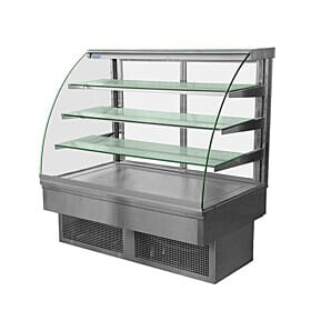 Igloo JA130HS Jamaica Stainless Steel Heated Pastry Case, 1310mm