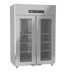 Hoshizaki Premier KG 140 C U Glass Double Door Stainless Steel Upright Display Refrigerator, 1400 Litres