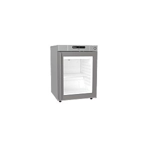 Hoshizaki Compact KG220R DR G U Glass Single Door Stainless Steel Undercounter Display Fridge, 123 Litres