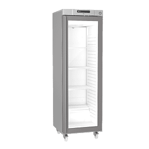 Hoshizaki Compact KG420R C DR G U Glass Single Door Stainless Steel Upright Display Refrigerator, 343 Litres