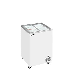 Tefcold IC101SC Sliding Flat Glass Lid Chest Freezer, 108 Litres