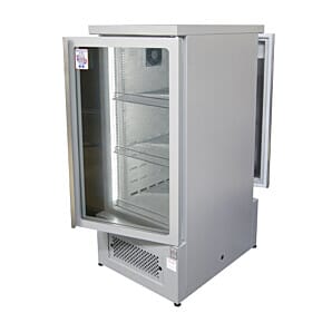 Osborne 125P GSS Double Door Sided Stainless Steel Display Fridge, 215 Litres