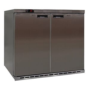 Osborne 221ES SSS eColdN Double Door Stainless Steel Undercounter Display Fridge, 155 Litres