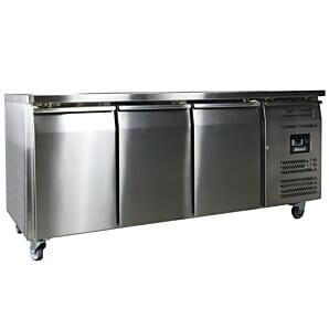 Blizzard LBC3NU 3 Door Freezer 1/1 Gastronorm Counter without Splashback, 417 Litres