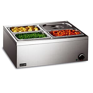 Lincat LBM2W Lynx 400 Electric Counter-top Bain Marie - Wet Heat - inc. 4 x 1/4 GN Dishes - W 565 mm - 0.5 kW
