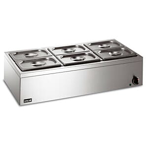 Lincat LBM3 Lynx 400 Electric Counter-top Bain Marie - Dry Heat - inc. 6 x 1/4 GN Dishes - W 850 mm - 0.75 kW