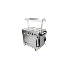 Parry MSB9G Stainless Steel Mobile Bain Marie with Gantry, 3.5kW