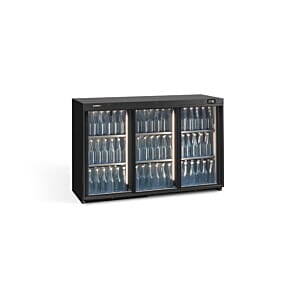 Gamko Maxiglass MG3/315SD Sliding Triple Glass Door Undercounter Bottle Cooler 315ltrs