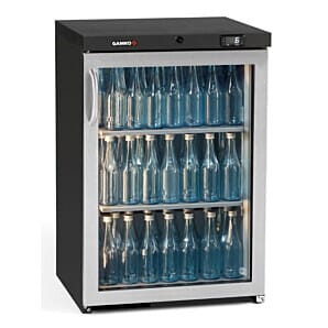 Gamko Maxiglass MG3/150RGCS Right Hand Hinged Undercounter Stainless Steel Frame Glass Door Bottle Cooler 150ltrs