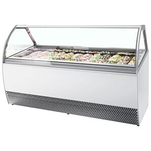 ISA MILLENNIUM LX24 Ventilated Scoop Ice Cream Display, 24 x 5 Litre Napoli Pans