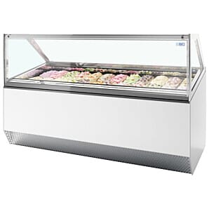ISA MILLENNIUM ST24 Ventilated Scoop Ice Cream Display, 24 x 5 Litre Napoli Pans