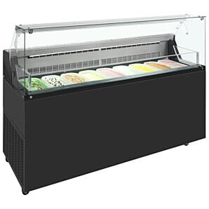 Framec MIRABELLA 6 Scoop Ice Cream Display, 6 x 5 Litre Napoli Pans