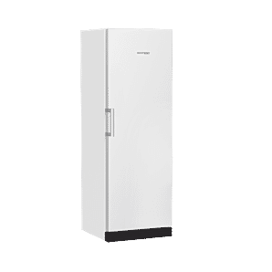 Front view of the Vestfrost CFKS471-STS Stainless Steel Single Door Upright Fridge