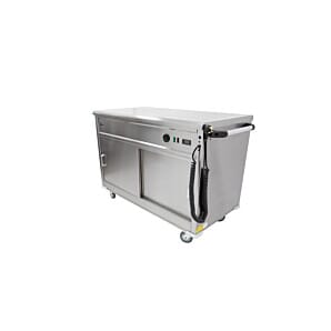 Parry MSF12 Stainless Steel Mobile Flat Top Servery, 1.5kW