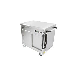Parry MSF9 Stainless Steel Mobile Flat Top Servery, 1.5kW