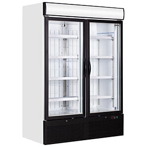 Tefcold NC5000G Glass Double Door White Merchandiser, 1149 Litres
