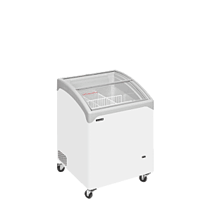 Tefcold NIC101SCEB Sliding Curved Glass Lid Chest Freezer, 130 Litres