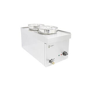 Parry NPWB2 Stainless Steel Electric Countertop Wet Heat Bain Marie, 3kW