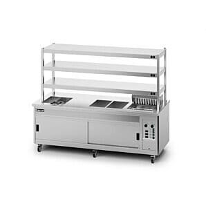 Lincat P10SP6PT Panther SuperPass Series Free-standing Hot Cupboard - Bain Marie Top - W 2400 mm - 16.52 kW