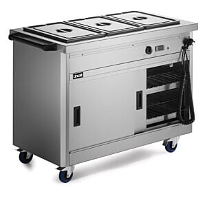 Lincat P6B3 Panther 670 Series Free-standing Hot Cupboard - Bain Marie Top - 3GN - W 1205 mm - 2.8 kW