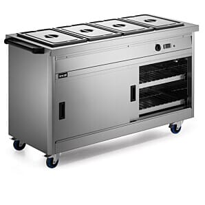 Lincat P6B4 Panther 670 Series Free-standing Hot Cupboard - Bain Marie Top - 4GN - W 1530 mm - 4.9 kW