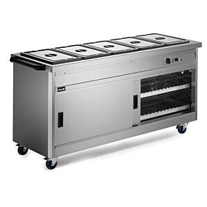 Lincat P6B5 Panther 670 Series Free-standing Hot Cupboard - Bain Marie Top - 5GN - W 1855 mm - 5.2 kW