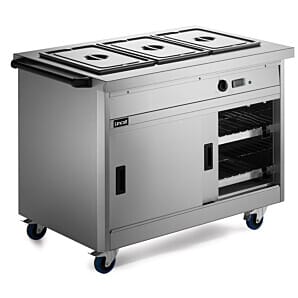 Lincat P8B3 Panther 800 Series Free-standing Hot Cupboard - Bain Marie Top - 3GN - W 1205 mm - 2.8 kW