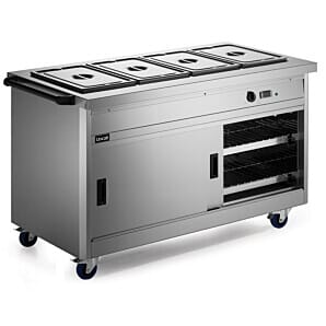 Lincat P8B4PT Panther 800 Series Free-standing Hot Cupboard - Bain Marie Top - 4GN - W 1530 mm - 4.9 kW