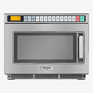 Front view of the Panasonic NE-1853 Programmable Touch Control Microwave, 1800W