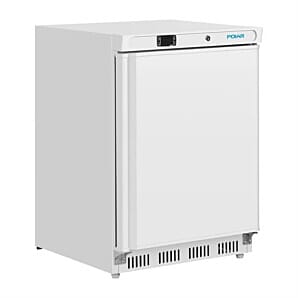 Front view of the Polar CD610 White Undercounter Fridge, 150 Litres
