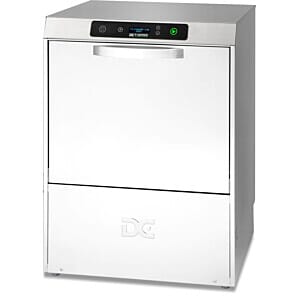 Front view of the DC PD50 Premium Range 500mm Basket Undercounter Commercial Dishwasher