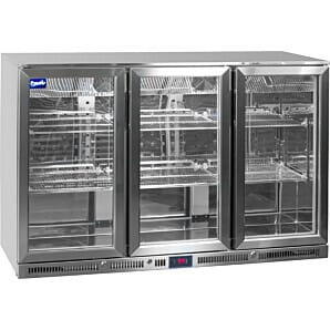 Prodis NT3ST-HC Stainless Steel Hinged Bottle Cooler, 300 Litres