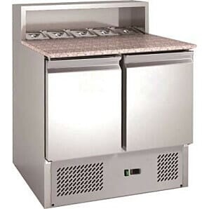 Chefsrange PSH900 2 Door Pizza Preperation Counter with Granite Top
