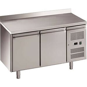 Chefsrange RC2HU 2 Door Fridge Counter with Castors & Splashback