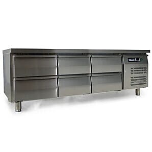 Blizzard SNC3-DRW 6 Drawer Low Height Refrigerated Snack Counter, 317 Litres
