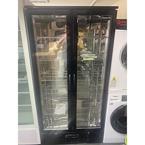 Sterling Pro SP220-BK Black Double Door Upright Bottle Cooler, 458 Litres B-GRADE