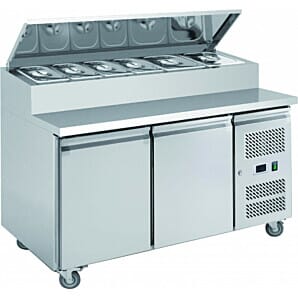 Chefsrange SP270 2 Door Preperation Counter, 7 x 1/3 GN