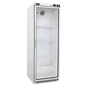 Sterling Pro Cobus SPF400G Single Door White Glass Door Upright Freezer, 360 Litres