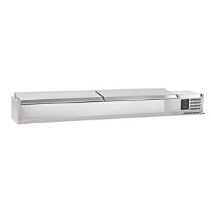 Sterling Pro Cobus SPT2000-330-SS Topping Well, Stainless Steel Lid, 10 x GN1/4