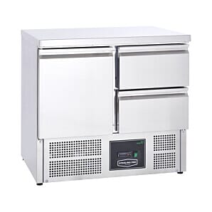 Front view of the Sterling Pro Cobus SPU201-2D Undermounted Counter 2 Drawers 1 Door, 230 Litres
