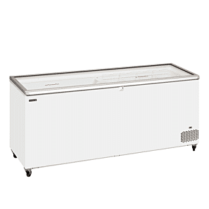 Tefcold ST701 Hinged Flat Glass Lid Chest Freezer, 670 Litres