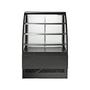 Tilted front view of the Sterling Pro EVO60-BLACK Patisserie Counter, 600mm
