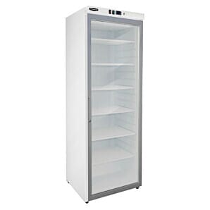 Sterling Pro Cobus SPF400G Single Door White Glass Door Upright Freezer, 360 Litres