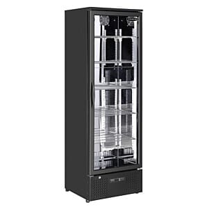 Sterling Pro SP110-BK Black Single Door Upright Bottle Cooler, 293 Litres