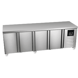 Sterling Pro Green SPI-6-250-40-NS Stainless Steel 4 Door Fridge Counter, 600mm Deep