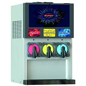 Blue Ice Machines T516-3 Stainless Steel Fizzy Slush Machine, 3 x 176 oz (Front View)