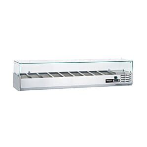 Blizzard TOP2000CR 1/3 Gastronorm Preparation Top with Glass Cover, 2000mm