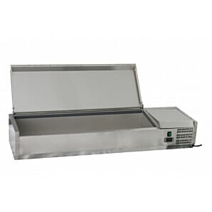 Chefsrange TU180013L 8 x 1/3 GN Topping Well Unit with Lid, 1800mm