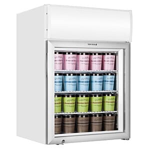 Tefcold UF100GCP Glass Single Door Display Freezer, 116 Litres